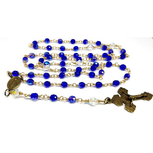 Pardon Indulgence Crucifix, Five Decade Catholic Rosary, Miraculous Medal Center - Picture 4 of 10